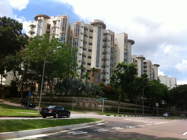 Hillington Green development exterior, photographed in 2011