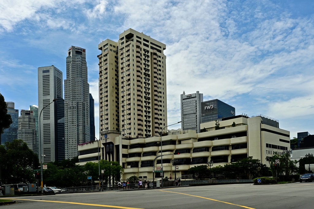 Riverwalk Apartments above the commercial podium, photographed in 2024