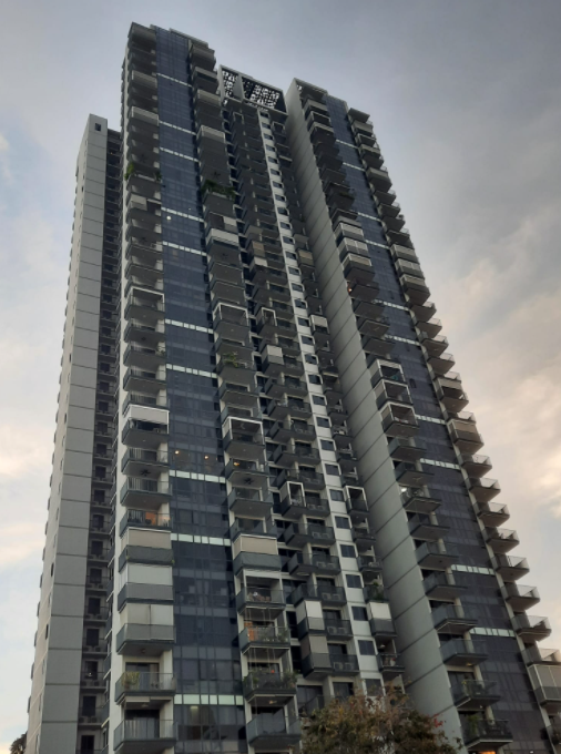 Sky Vue development exterior, photographed in 2022