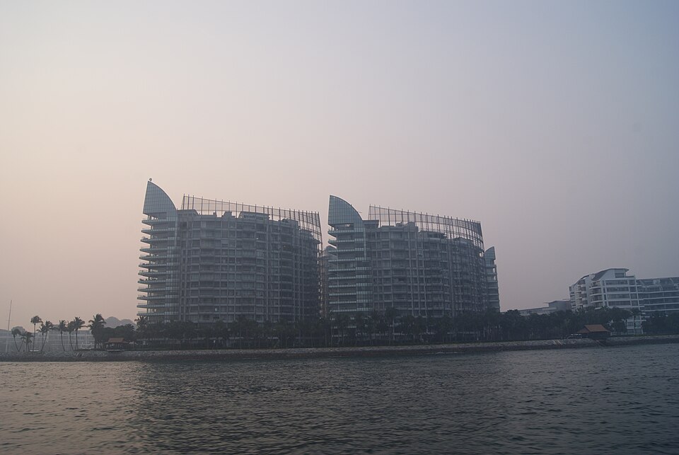 The Oceanfront @ Sentosa Cove development exterior, photographed in 2014