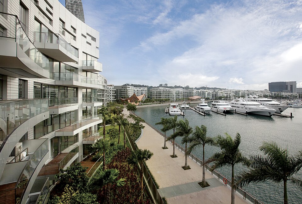 The Residences At W Singapore Sentosa Cove development exterior, photographed in 2011
