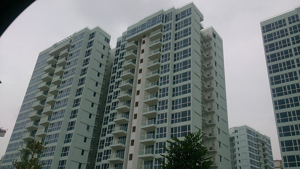 Waterview development exterior, photographed in 2014