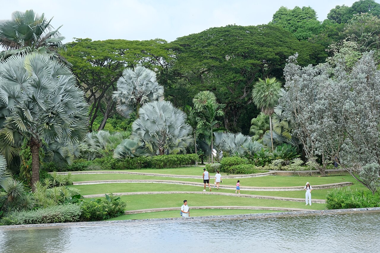 Silver Garden planting and paths in HortPark, Singapore